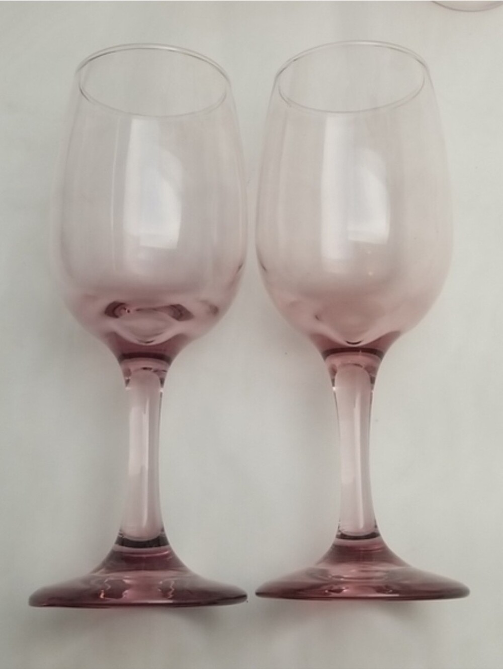 Libbey Premier Plum Pink Wine Glasses SET TWO 2
